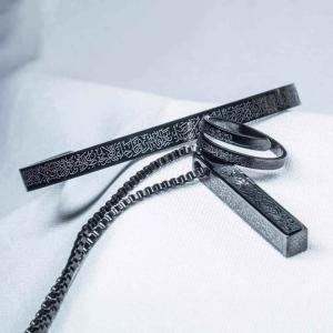 Islamic Pendant Combo 3 in 1 – Ayat Al-Kursi Black Edition