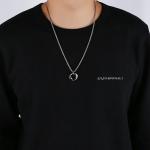 Hip-hop Three-Ring Titanium Steel Pendant — Black | Giftlo