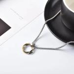 Hip-hop Three-Ring Titanium Steel Pendant — Gold | Giftlo