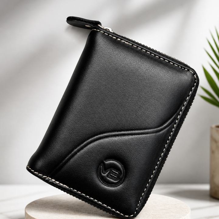 Mini Card Holder Wallet - Black Color