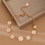7 Flowers Charm Chain Choker Necklace