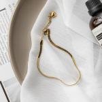 Gold Plated Snake Chain Anklet – Summer Beach Fashion Jewelry for Women