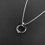 Hip-hop Three-Ring Titanium Steel Pendant — Black | Giftlo