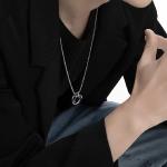 Hip-hop Three-Ring Titanium Steel Pendant — Blue | Giftlo