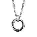 Hip-hop Three-Ring Titanium Steel Pendant — Black | Giftlo