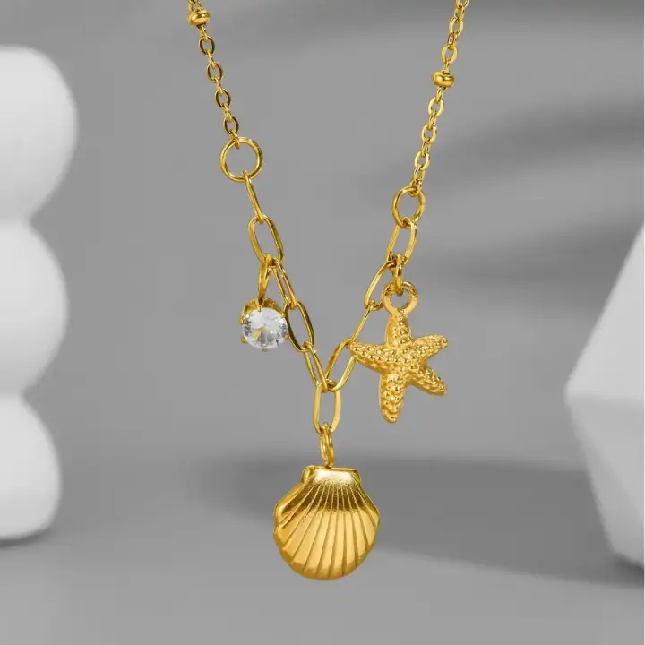 Ocean Style Zircon Necklace