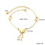 Fairy Butterfly Hollow Out Charm Anklets – Gold Plated PVD Elegant Woman's Statement