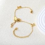 Fairy Butterfly Hollow Out Charm Anklets – Gold Plated PVD Elegant Woman's Statement