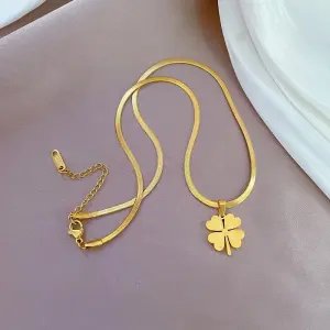 Heart Flower Pendant Necklace
