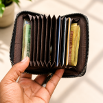 Mini Card Holder Wallet - Coffee Color