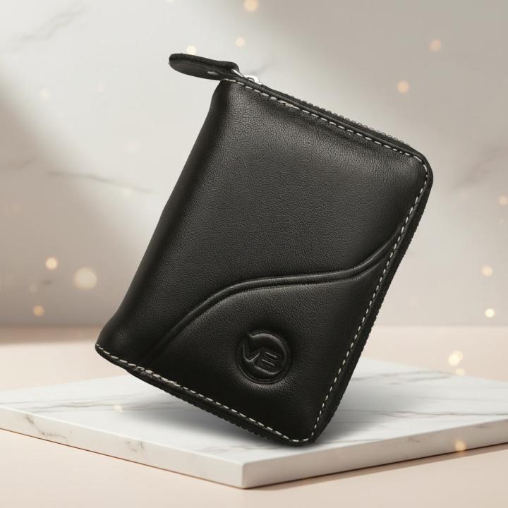 Mini Card Holder Wallet - Black Color